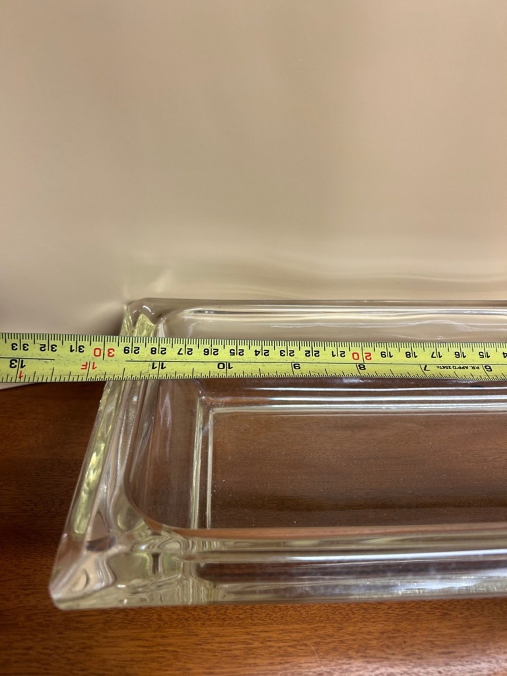 Vintage Heavy Clear Glass Tray and Two candle holder - Picture 5 of 7